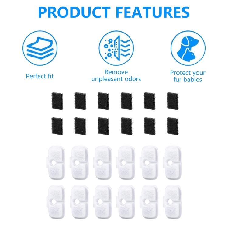 Pack of 4 Replacement Filters Optimizes Your Pet Drinking Routine Cats Fountain