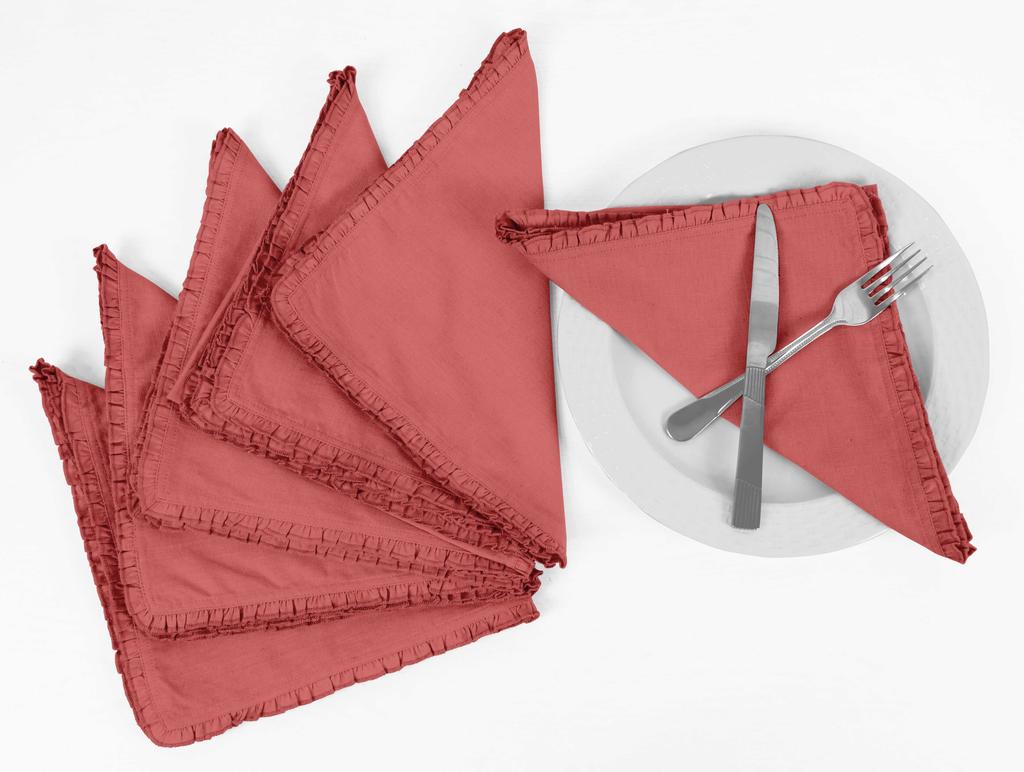 Vargottam Black Home Decor Parties Dinner Table Linen Re-Usable Napkins Set-Pack Of