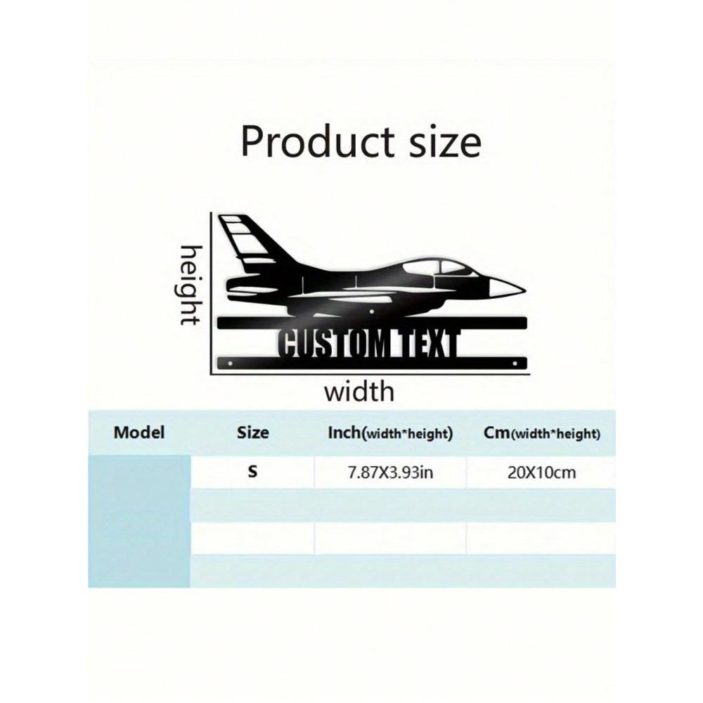 

Custom Metal Fighter Jet Wall Art Personalized Name Plate for Navy Pilot Military Home Decor Aircraft Ornament TY0958-S разноцветный