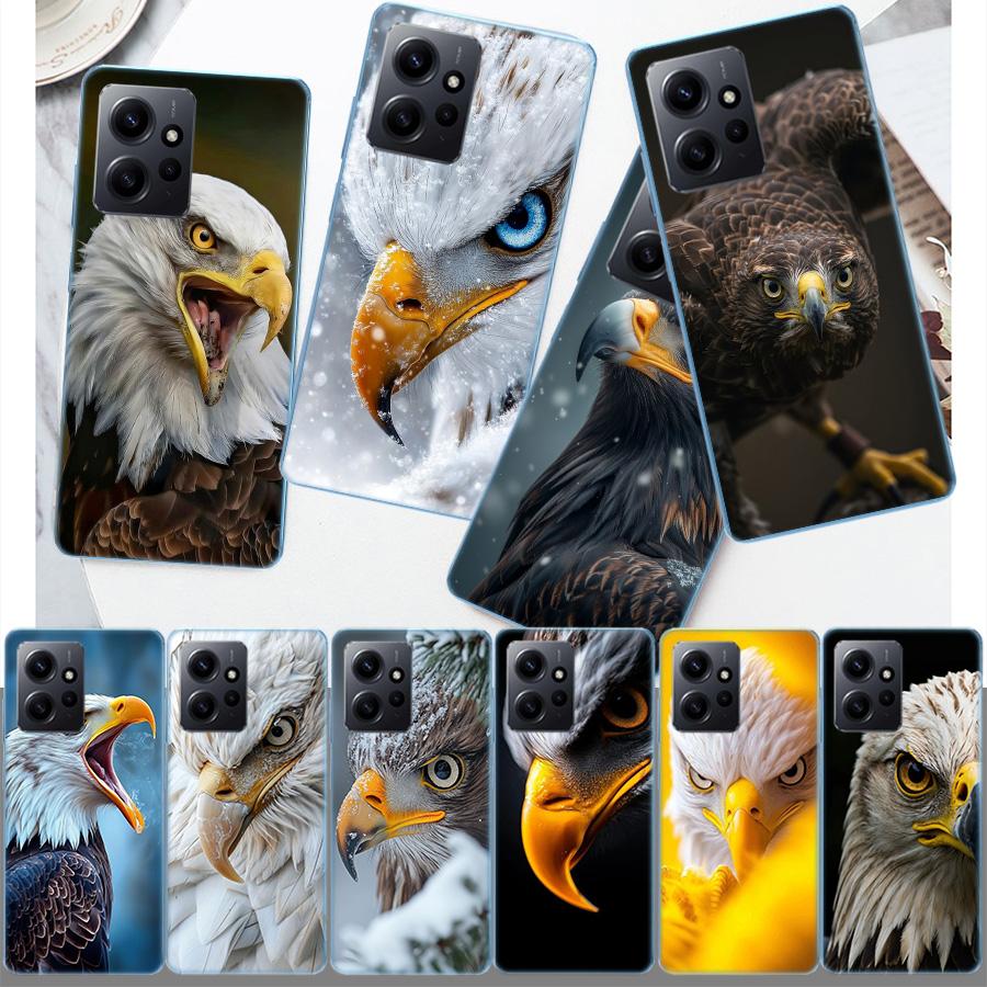 Majestic Eagle Gaze Phone Case For Redmi 12 13C 12C 15C 9 10 10C Note 13 Pro Plus 14 15 Pro 9T 9C 9A TPU Soft Cover Clear Cell C