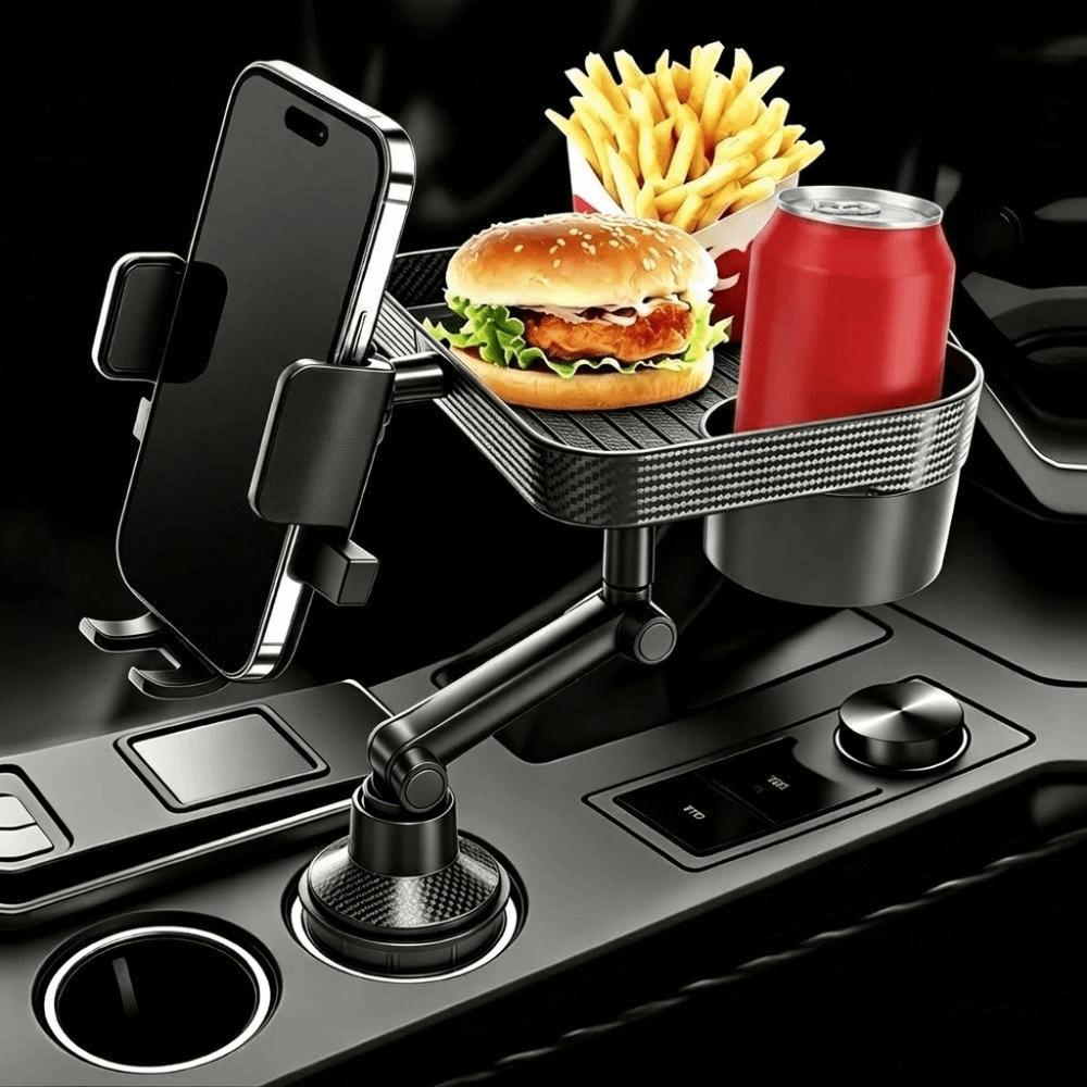 Adjustable Car Cup Holder Tray Attachable Storage Rack Car Accessories Car Organizer Tray Eating