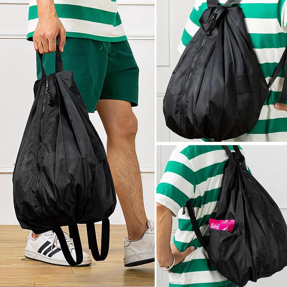 [UrbanPulse] Portable Foldable Backpack, Large Capacity, Lightweight, Waterproof, Ideal for Hiking, Travel, Sports, Shopping, School, and Commuting