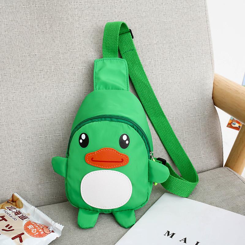 

Charming Kids Duck Graphic Nylon Shoulder Bag Lightweight And Cute зелений