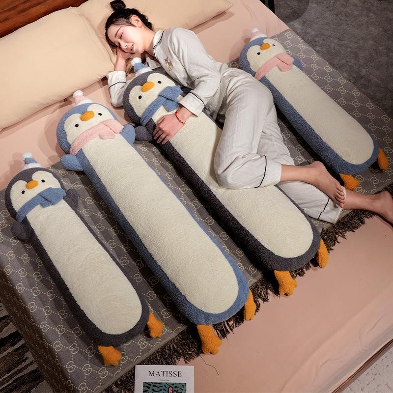 Soft Penguin Long Pillow Plush Toy Doll Penguin Doll Girl Bed Sleeping Ragdoll Doll