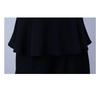 Women's Plus Size 2-piece Lace Trimmed V-neck Top And Shorts Slim Fit Summer Set Pure Black