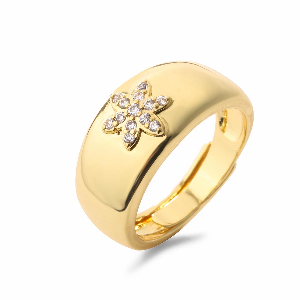 HECHENG,Ring For Women Zircon Star Love Heart Geometric Finger Fashion Zircon Gifts Charm Sweet Zircon