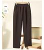 Fleece-Lined High-Waisted Slim-Fit Pants for Mid-Aged & Elderly Women - Trendy Autumn/Winter Outerwear.