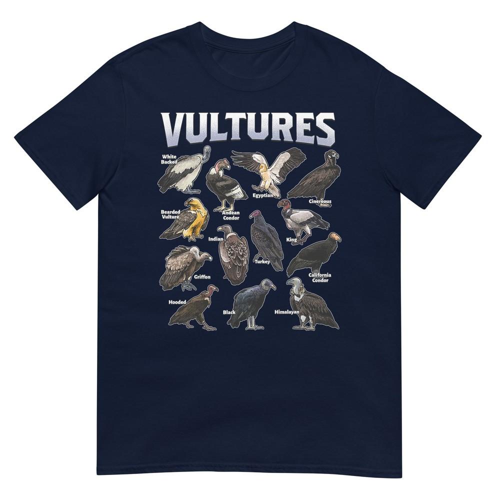 Vulture Species Guide Illustration Birdwatching Design Tshirt S
