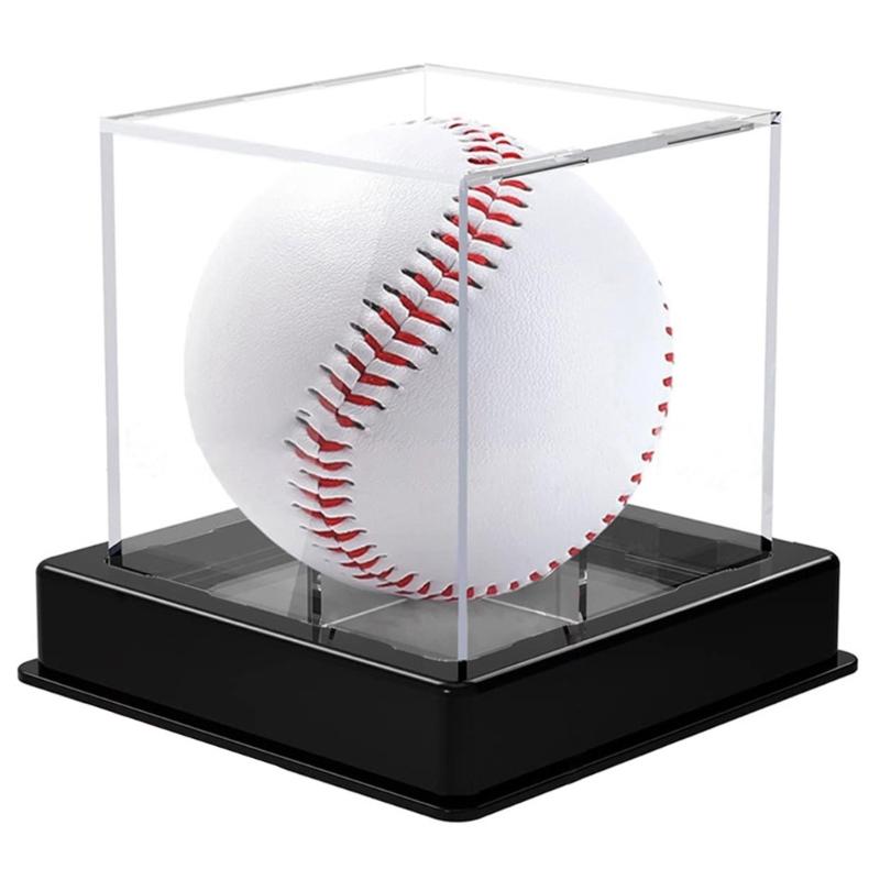 Softball Baseball Halter Box für Organisation & Vitrinen, Baseball Vitrine, Acryl Klare Display Box mit Ständer