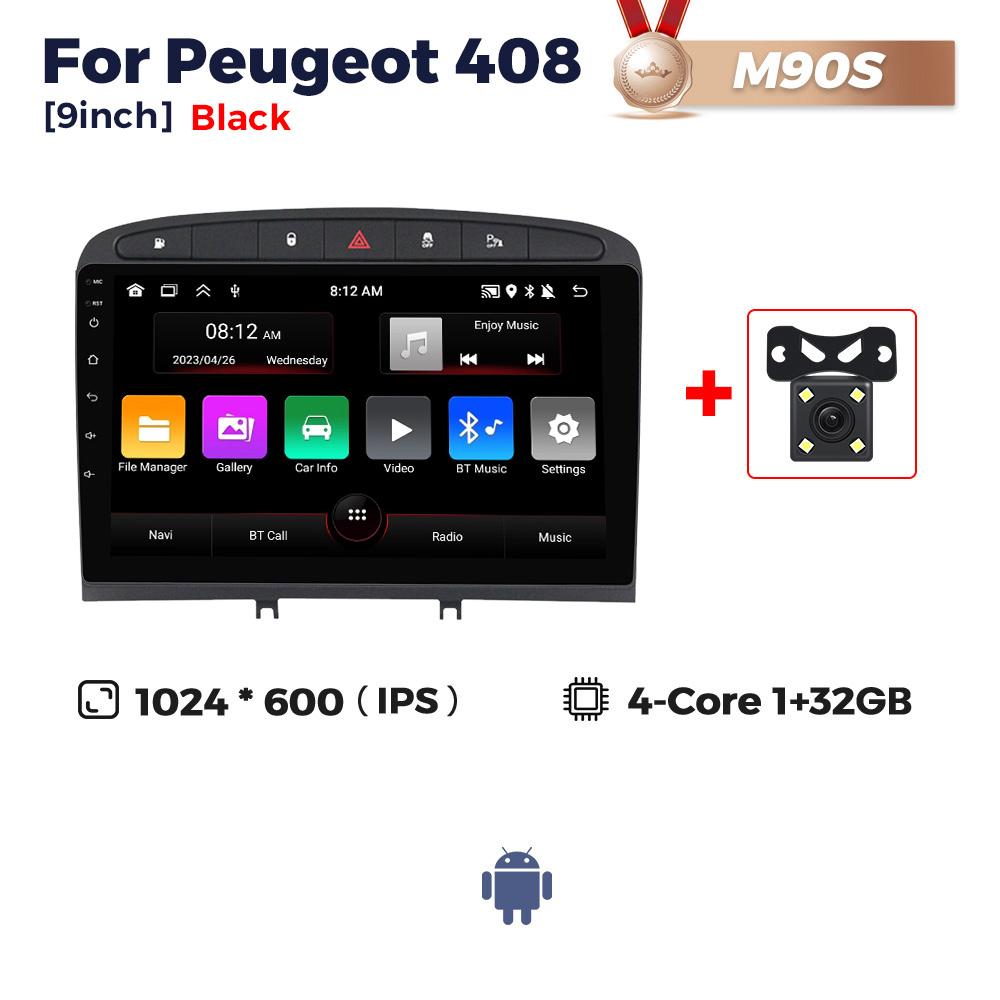 NaviFly 2 DIN Android Car Radio  For Peugeot 408 2012-2020 308 308SW 2007-2015 Wireless Carplay Multimedia Stereo Navigation GPS