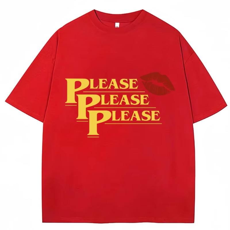 Sabrina Carpenter Please Please Please T Shirt Fashion Aesthetic Unisex Women ONeck Short Sleeve Summer Cotton Casual Tshirt