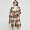 Women's Mid-Length Plaid Double-Sided Wool Coat