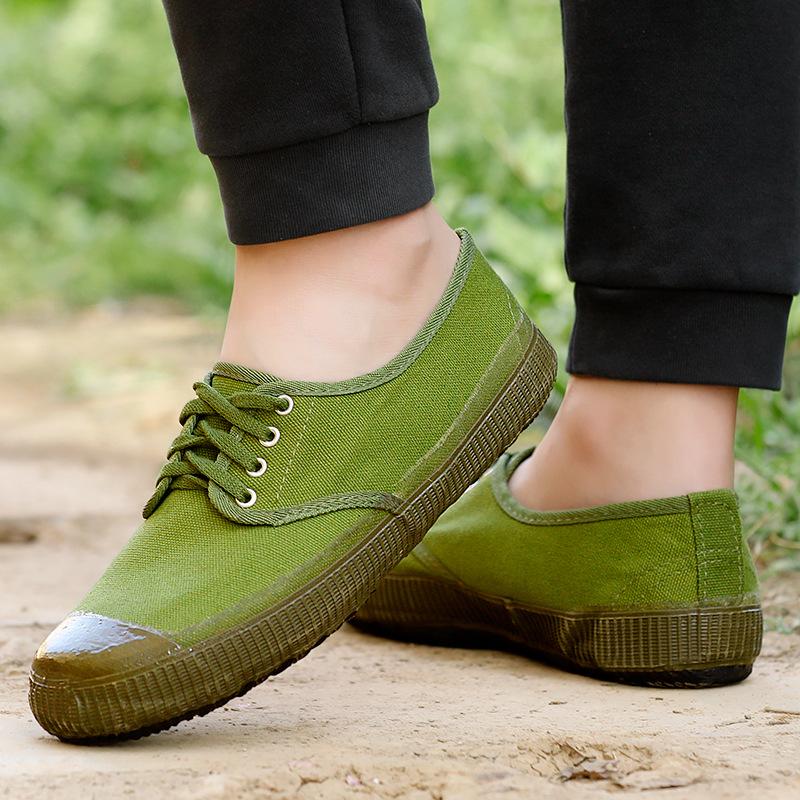 Pantofi de lucru cu talpă de cauciuc, adidași anti-alunecare din pânză pentru construcții/fermă/antrenament, încălțăminte tactică durabilă cu gleznă joasă/înaltă