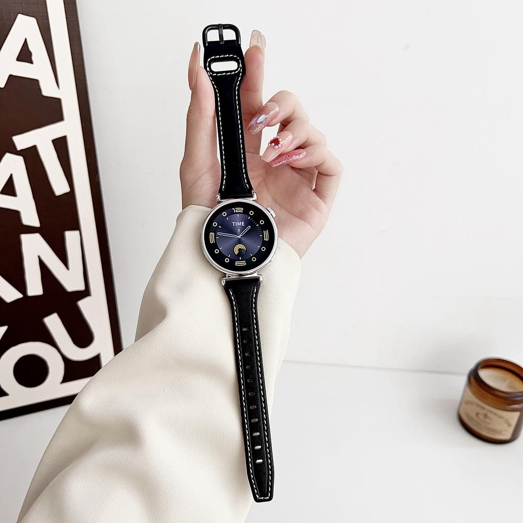 For Xiaomi Mi Watch/Garmin Venu 3S/Huawei Watch GT 4 41mm PU Leather Band 18mm Watch Strap