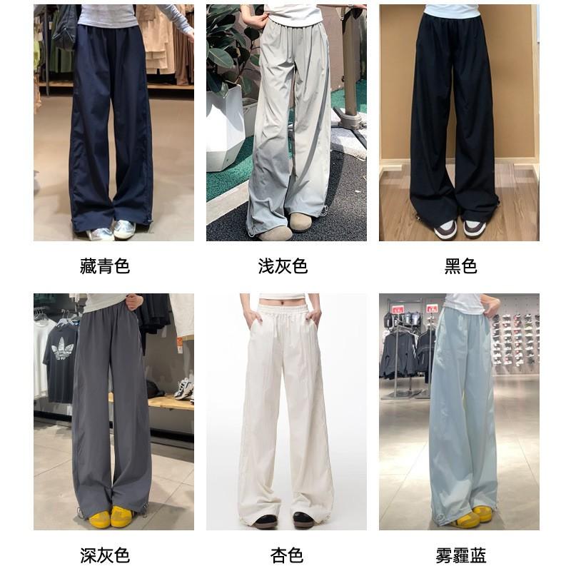 Womens Quick-Dry High-Waist Straight Leg Cargo Pants Lightweight Workwear Loose Fit