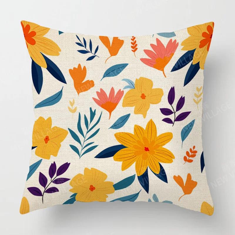 Heimdeko Bunte Blumenmuster Kissenbezüge Für Zuhause Muster Kissenbezug Geeignet Für Sofa Schlafzimmer Auto Kissenbezug