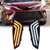 LED DRL For Toyota Sienna  Daytime Running Lights Start-Up Animation Front Bumper Driving Lamps White Yellow Car Accessories