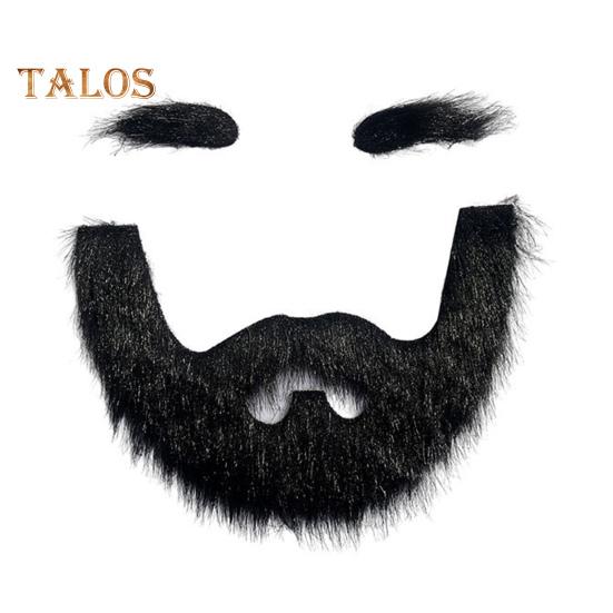 Fake Mustache And Eyebrow Set Self-Adhesive Fake Beard Costume Accessory Cosplay Prop for Masquerade Theater Stage