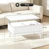 Modern Living Room Table, Coffee Table with Height-Adjustable Tabletop, Stylish Side Table, Storage Table (only with living room table)