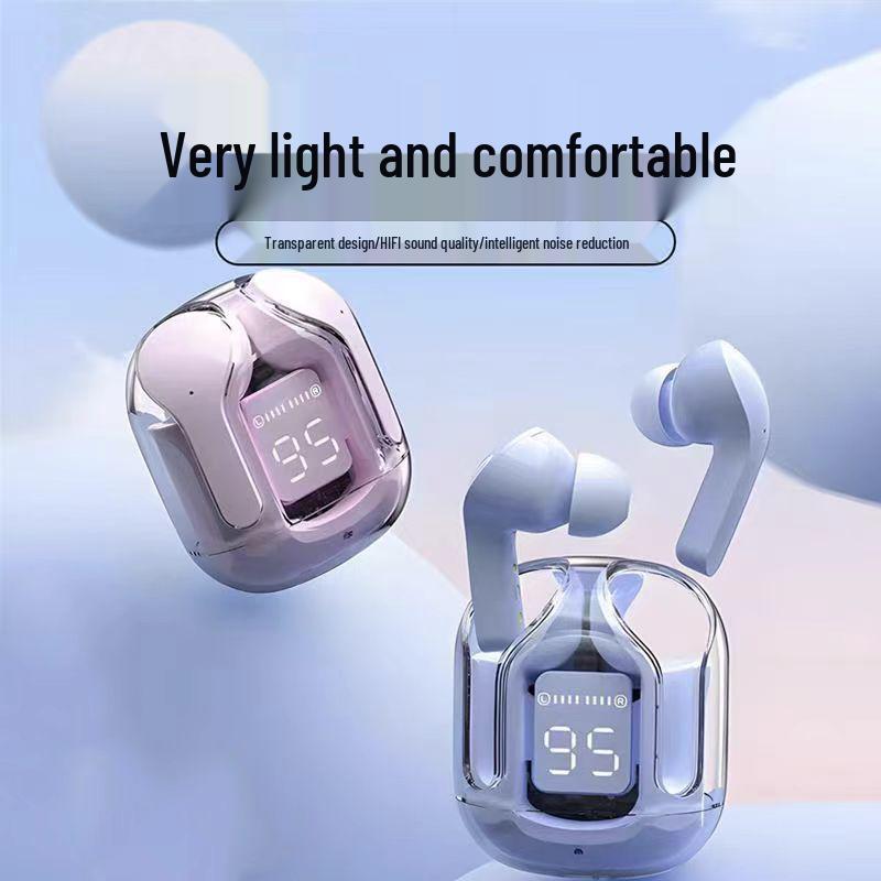 HK3 Wireless Bluetooth In-Ear Headset with Digital Display, Transparent Design, and Long Battery Life Air39