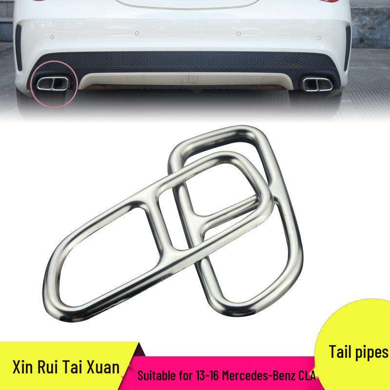 Stainless Steel Quad Exhaust Tips for 2013-2016 Mercedes-Benz CLA