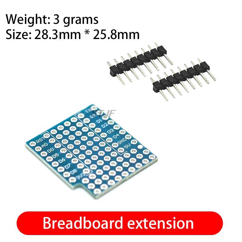 

Breadboard Expansion Shield Pin Lithium battery For WeMos D1 Mini Module Sensor