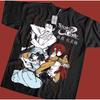Steins;Camiseta de Anime Gate Lavada Vintage Estética Y2K Unisex Oversize Manga Corta Verano Algodón Retro Streetwear Venta Caliente
