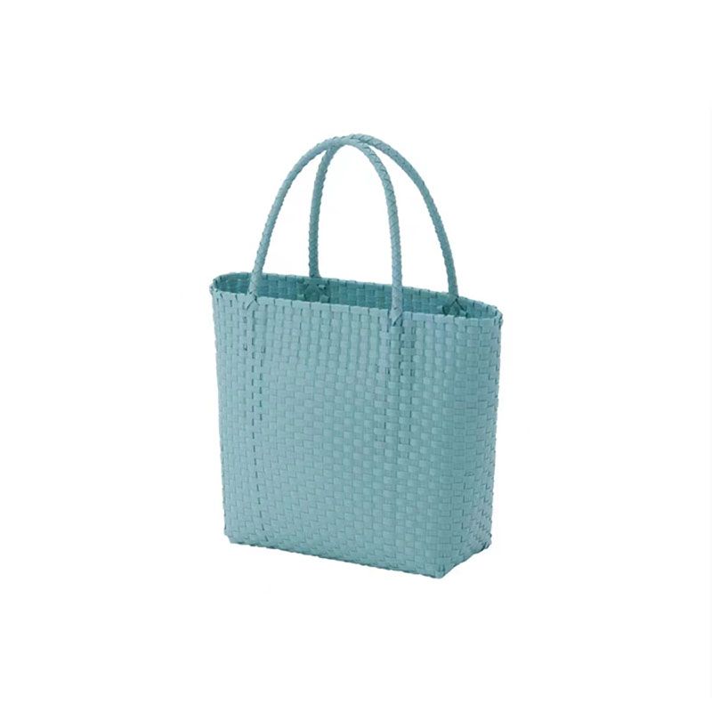 

Vegetable Basket without Printing Japanese Style Summer Environmental-Friendly Woven Bag Saxony Blue small size (24x 24x 10cm)