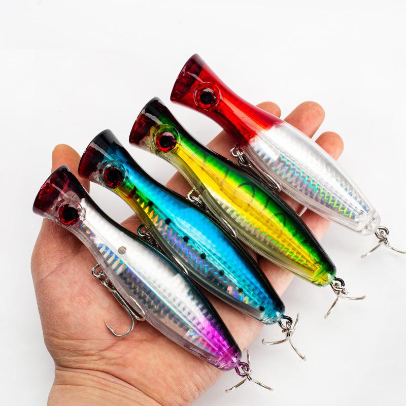 Big Popper Wobbler Angelköder Schwimmender Köder 12Cm 40G Topwater Köder Whopper Salzwasserköder Isca Künstliche Hecht Tackle