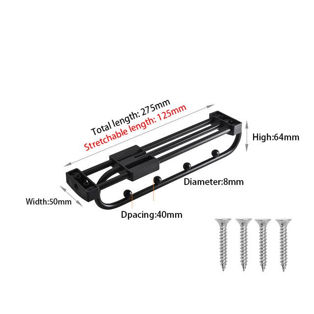 Upgrade Top Loading Adjustable Clothes Rails Wardrobe Pull Out Retractable Cabinet Clothes Hanger Closet Rod Organizer Rack
