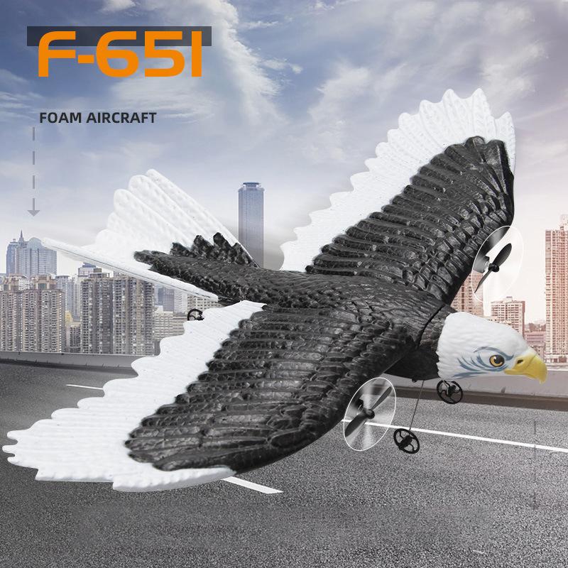 RC Plane Wingspan Eagle Bionic Aircraft Fighter 2.4G Radio Remote Control Hobby Glider Airplane Foam Toys for Children Kids Gift