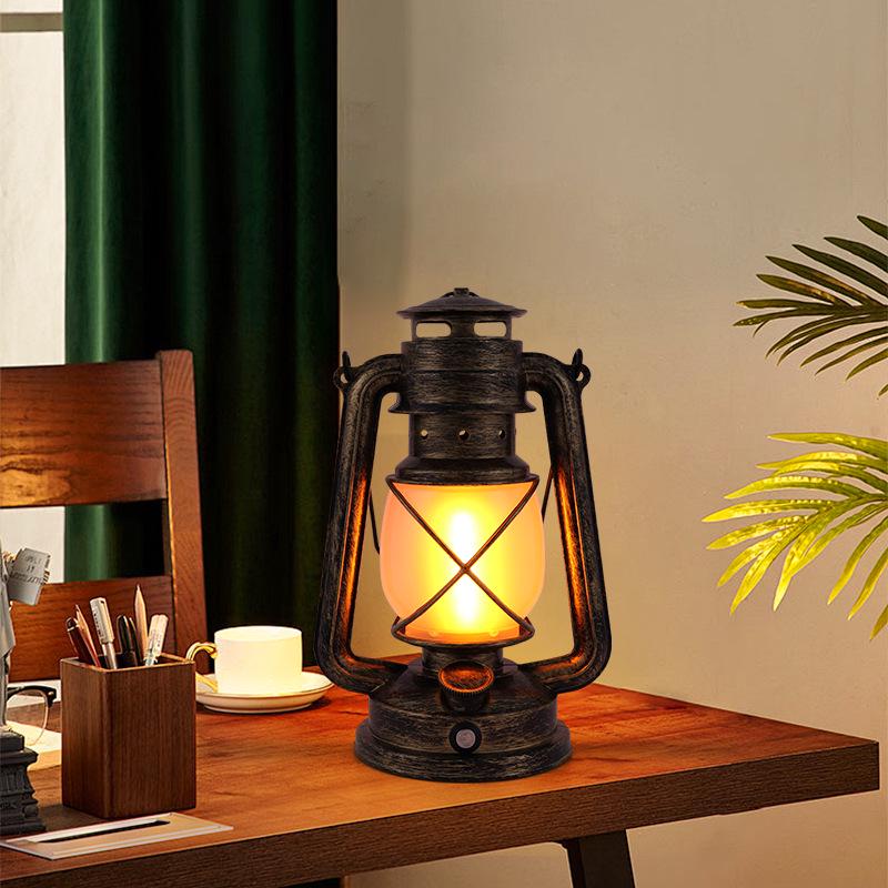 2025 Outdoor LED Table Lamp - Retro Hurricane Style Camping Atmosphere Light