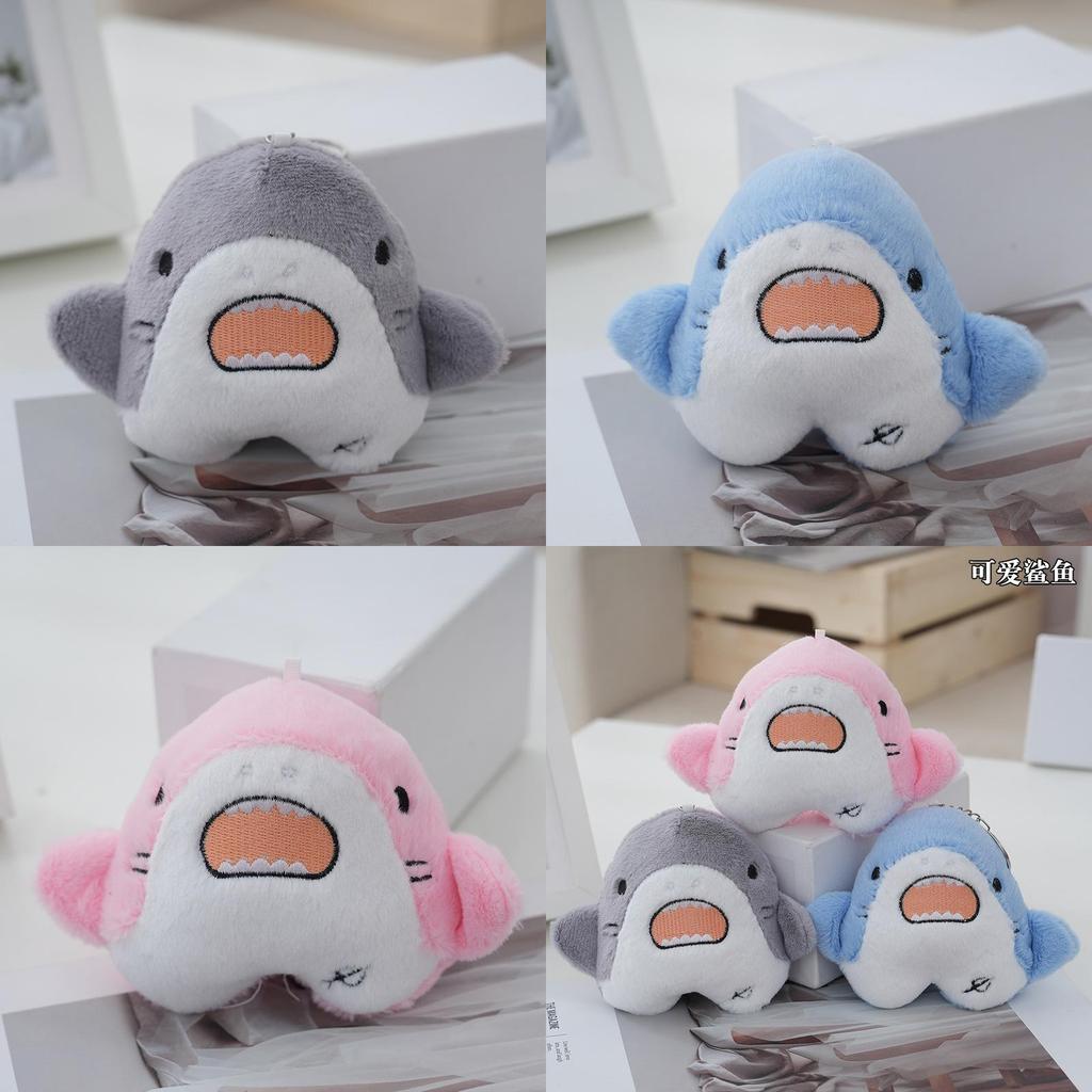 Adorable Cute Cartoon Shark Plush Keychain Soft Stuffed Animal Bag Ornament Ideal For Kids
