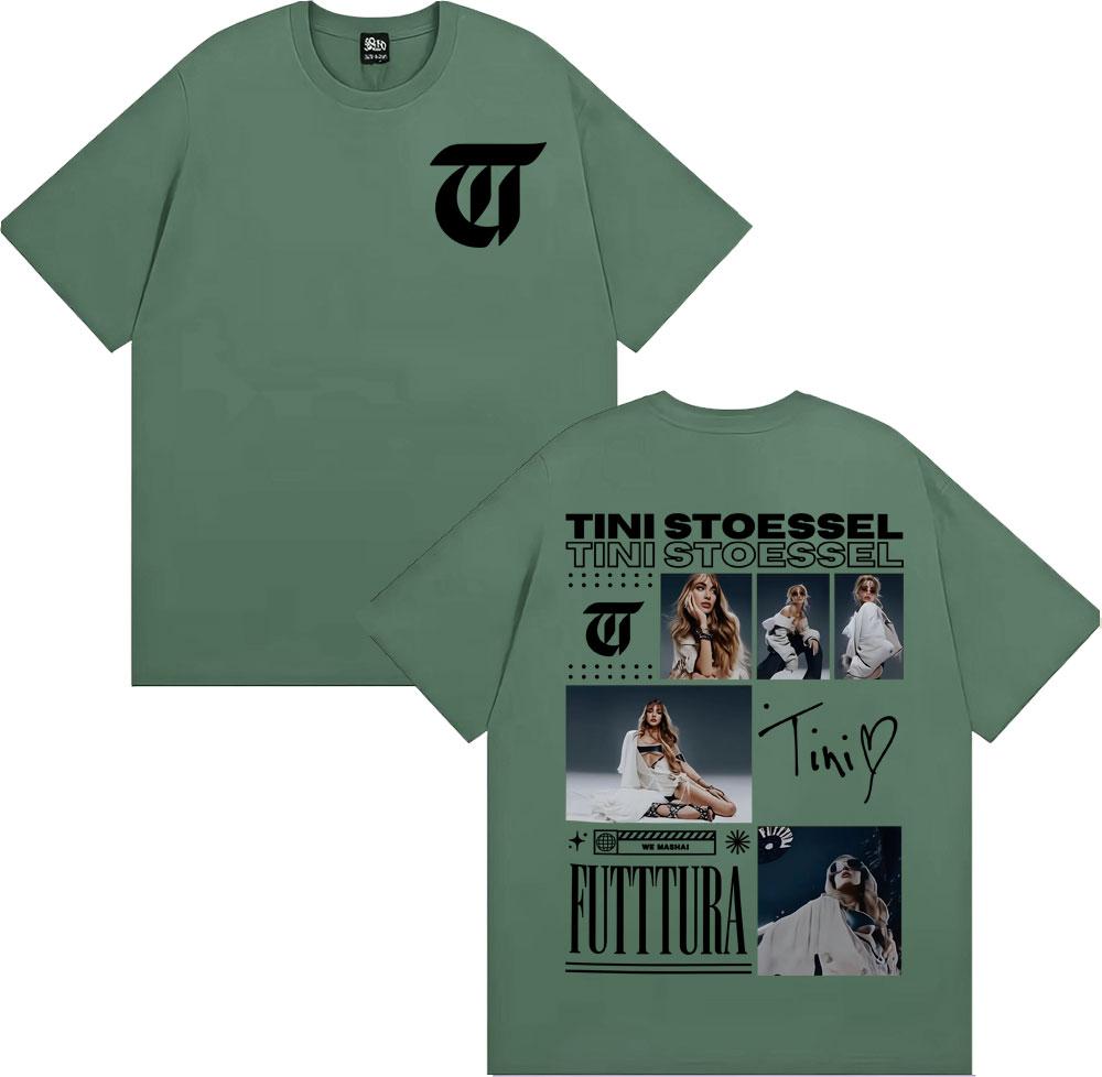 Tini Stoessel Futtura Album Tour 2025 Graphic T Shirts Men Women Clothing Fashion Aesthetic Tshirts High Quality Cotton Tshirt
