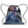 Bundle Pocket Casual Bag Spider-Man Shoulder Cartoon Student Print Drawstring Backpack Storage Bag