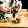 1PCS Heat-Resistant Double Wall Glass Cup Milk Whiskey Tea Transparent Beer Espresso Coffee Cup Drinkware Cups Drinking Glasses