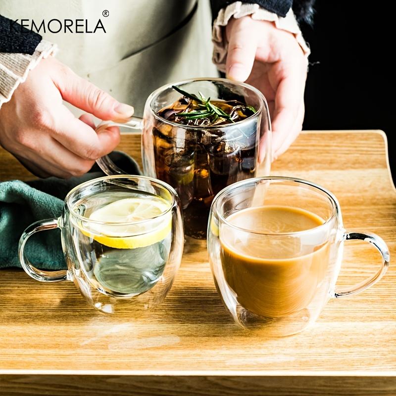 1PCS Heat-Resistant Double Wall Glass Cup Milk Whiskey Tea Transparent Beer Espresso Coffee Cup Drinkware Cups Drinking Glasses