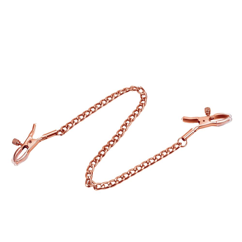 Colorful Metal Nipple Clamps With Chain Set Woman Rainbow Nipple Clips Breast Bondage Restraint Slave Fetish Female Sex Toy