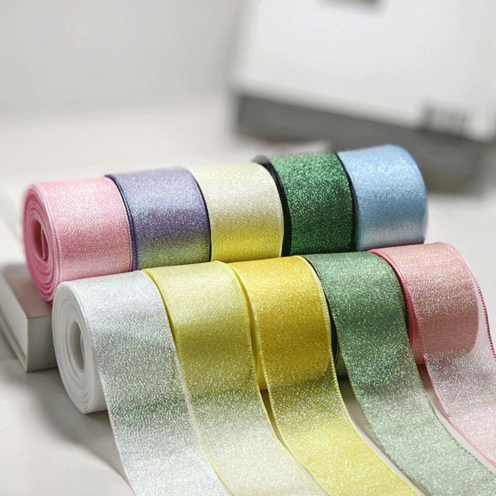 Langlebiges 40mm 10 Yards Fischschwanz Organza Band Bastel Schleife Polyester Seiden Satin Bänder DIY Geschenkverpackung zur Dekoration von Hochzeiten