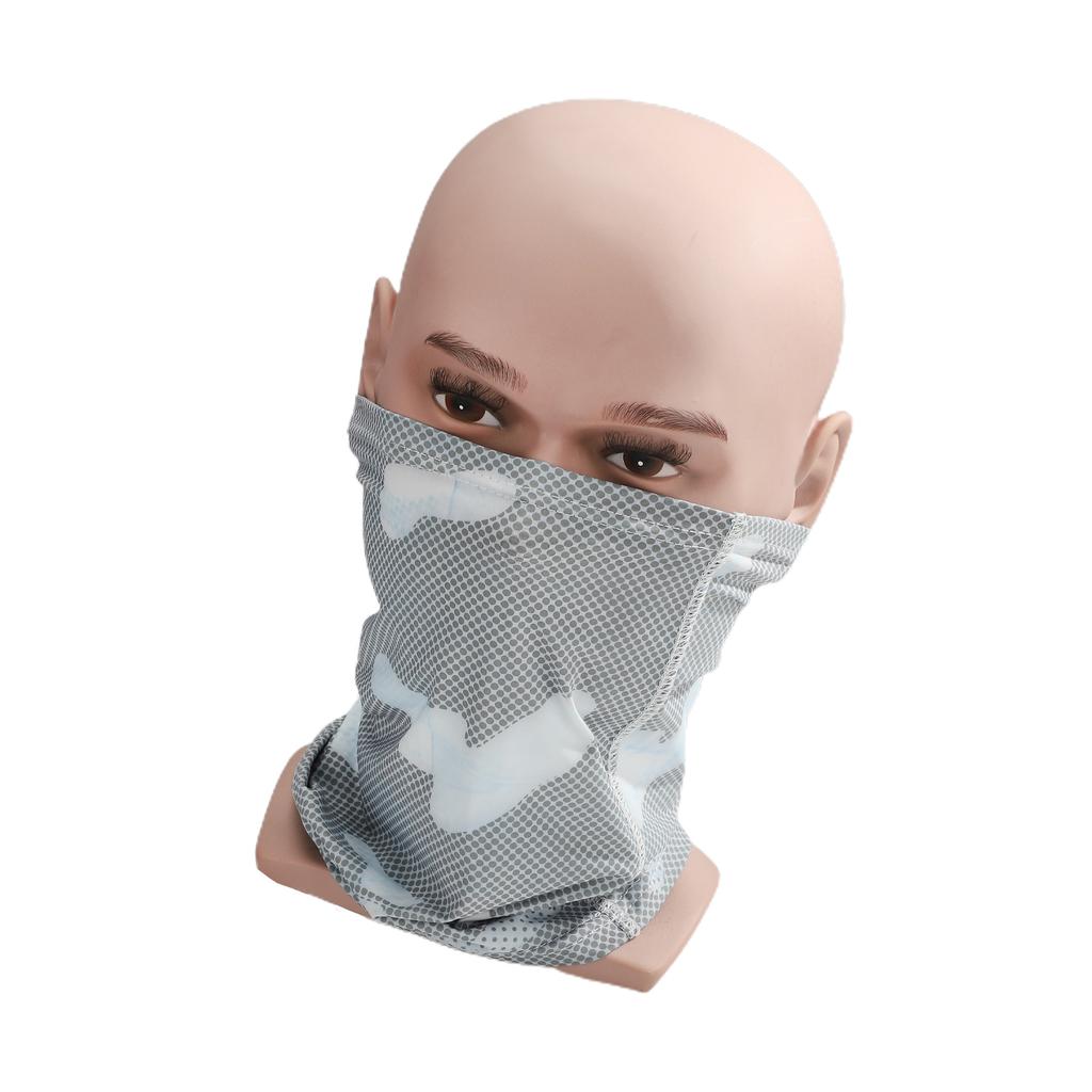 Sunscreen Neck Gaiter Ice Silk Nylon Quick Dry Unisex Face Scarf Cover for Running Walking Cycling