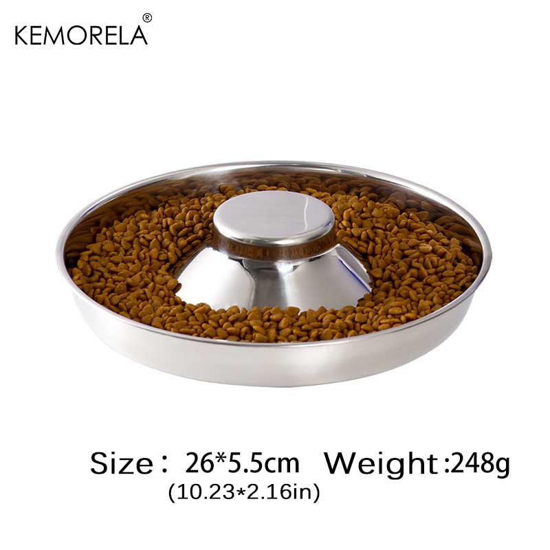 

1PC Stainless Steel Dog Slow Feeder Bowl Puppy Litter Food Feeding Dish Weaning Water Bowl Pets Feeder Bowl and Water 2026