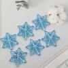 Transparent Acrylic Snowflake Bead Pendants for DIY Christmas Decorations