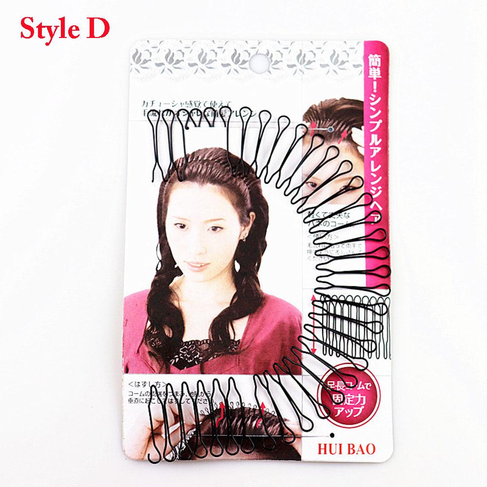 

For Extra Hold Baby Hair Tame Hairstyle Fixed U Shape Hair Finishing Fixer Comb Hair Finishing Clip Style D