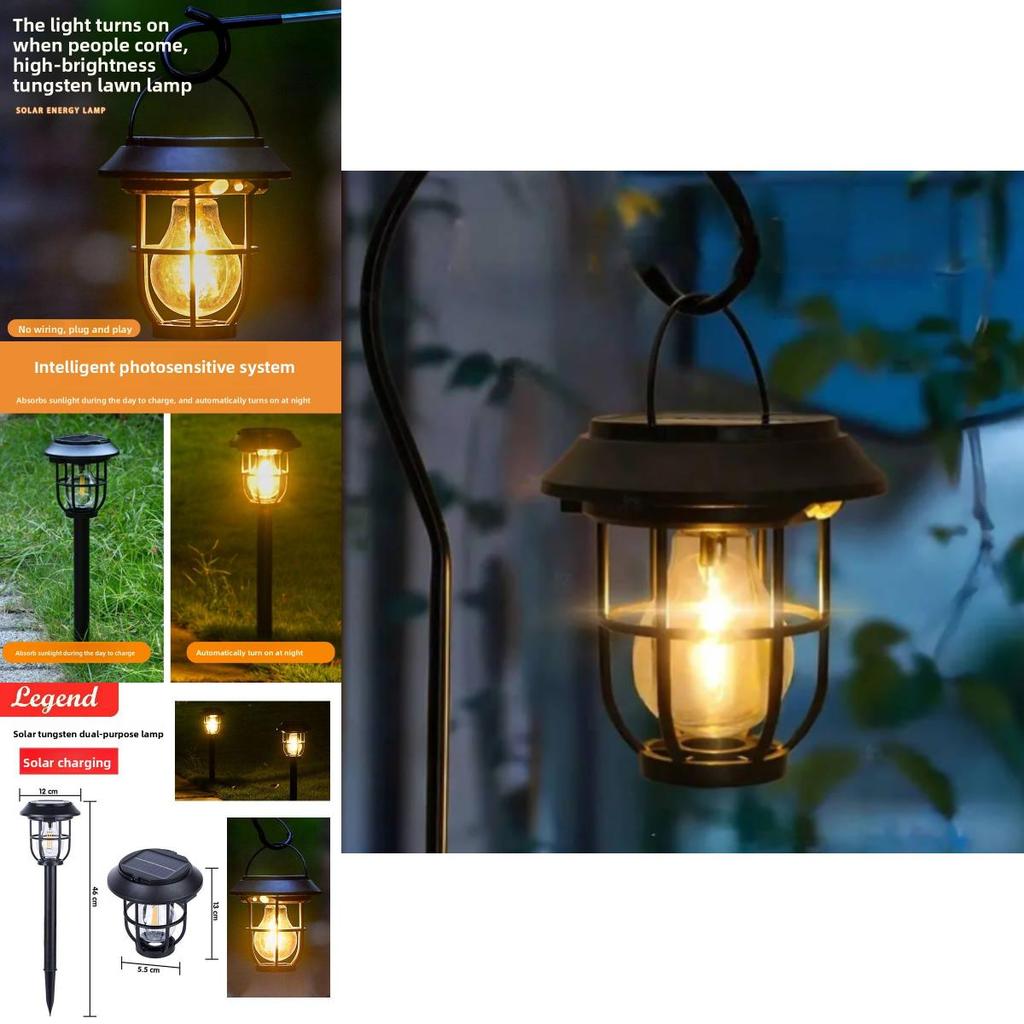 Ecofriendly Solar Garden Lamp With Inductive Lighting For Yard Decor