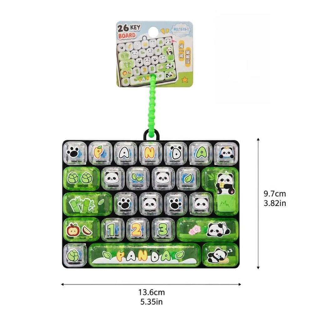 Cute Design Mini Keyboard Pendant 26-Key Keyboard Keychain Decompression Button Toy Children's Bag