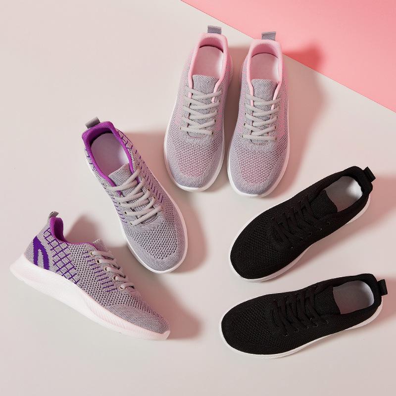 Women'S Shoes Autumn Breathable Shoes Light Breathable Sports Shoes A Soft Sole Comfortable Casual Shoes Women
