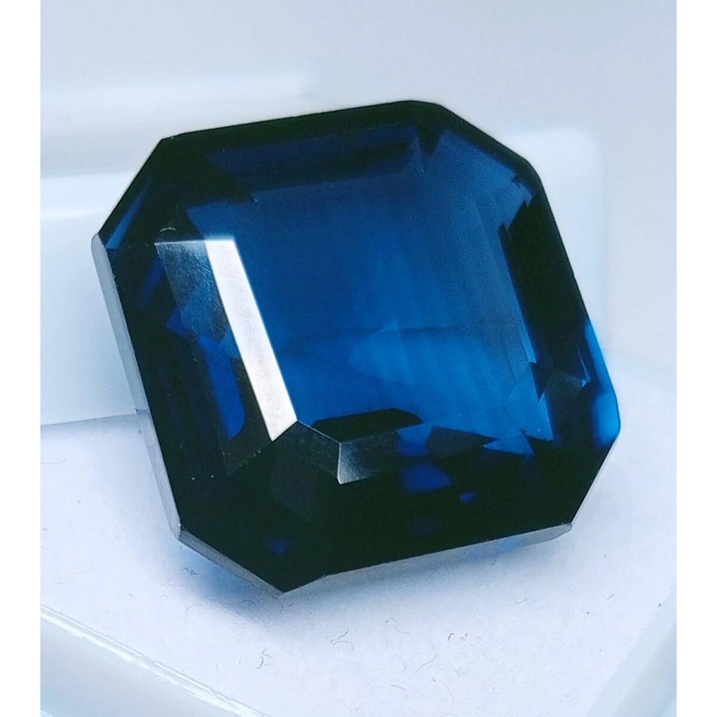 Stunning Natural Blue Color Sapphire 27-29 Ct Asscher Cut Certified Gemstone