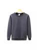 Men's 2025 Spring/Autumn Korean Trend Cotton Sweatshirt - Loose Fit, Round Neck, Solid Color Long Sleeve T-shirt