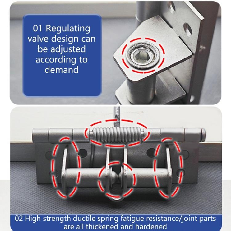 2Pieces Portable Spring Hinges for Indoor Door with Automatic Closing and 90 Degree Stop Easy Installion Deisigns