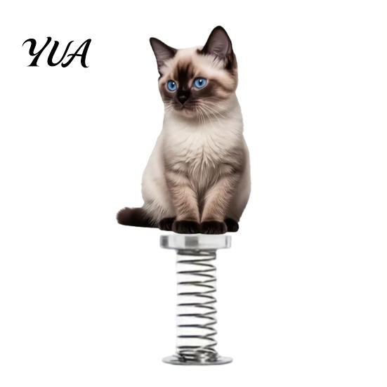 Funny Vehicle Wobble Decor Cute Cat Car Dashboard Decorations with Spring Swing Design, 2D Flat Acrylic Kitten High Elastic Ornaments, Stable